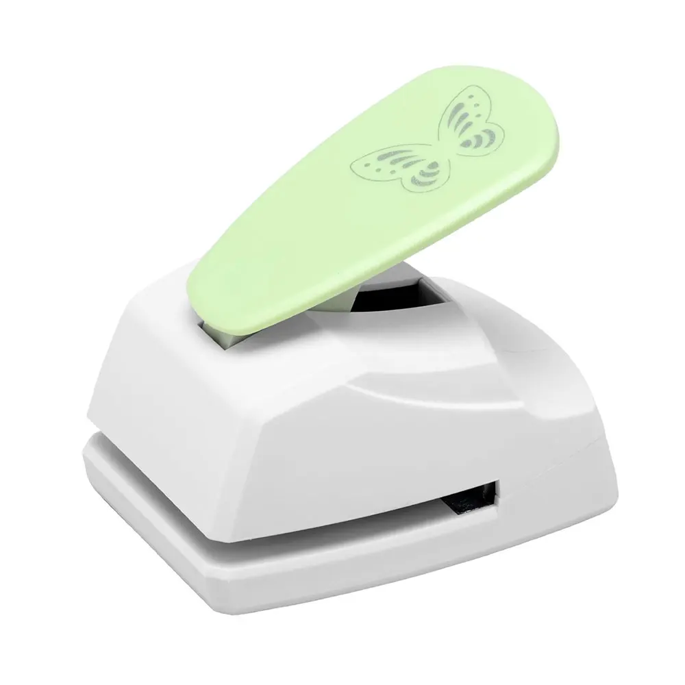 Butterfly-shaped hole punch, manual lever hole punch, suitable for scrapbooking and greeting card making (random color).