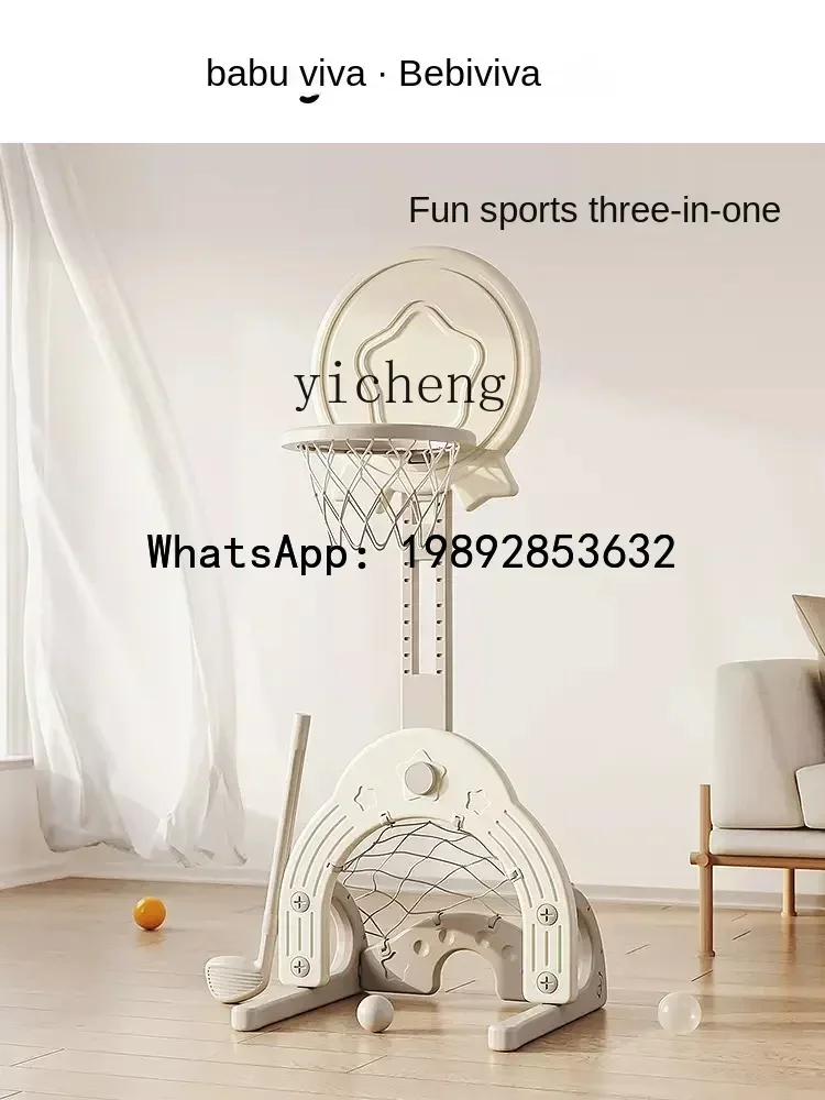 Ab suporte de basquete infantil, aro ajustável, estrutura de tiro, bola de bebê interna, brinquedo, mini basquete