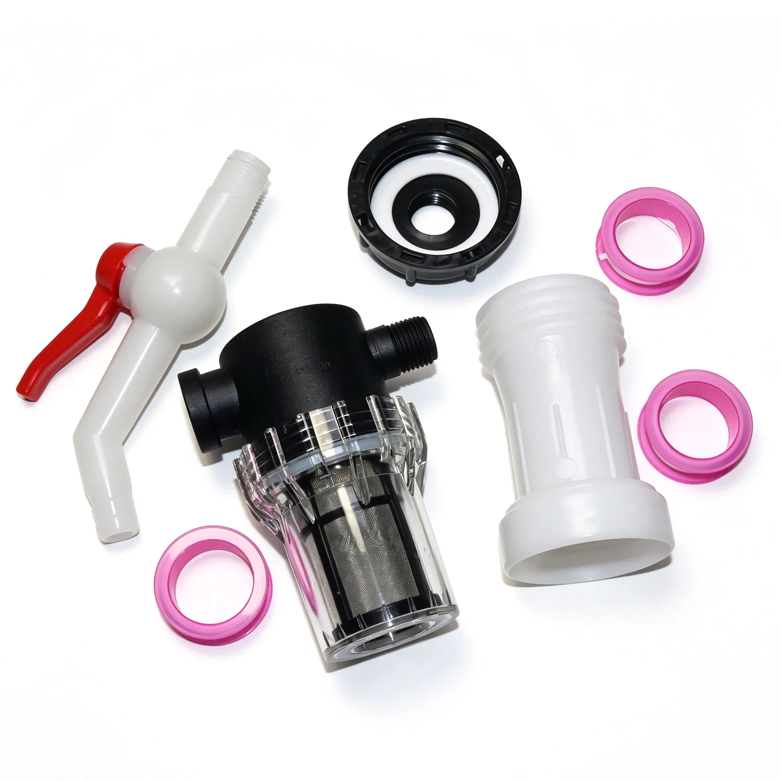 IBC Tote Tank Adapter Filter Set Tote Hose Adapter S60x6 Garden Hose Quick Connect Fittings 80 Mesh Strainer 1/2 Water Filter