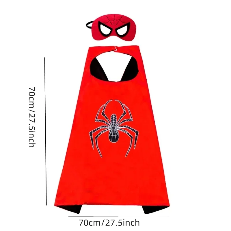 Superhero Capes For Kids 3-10 Year Anime Cosplay Cloak Mask Boys Cartoon Dress Up Costume Halloween Supplies Christmas Gifts