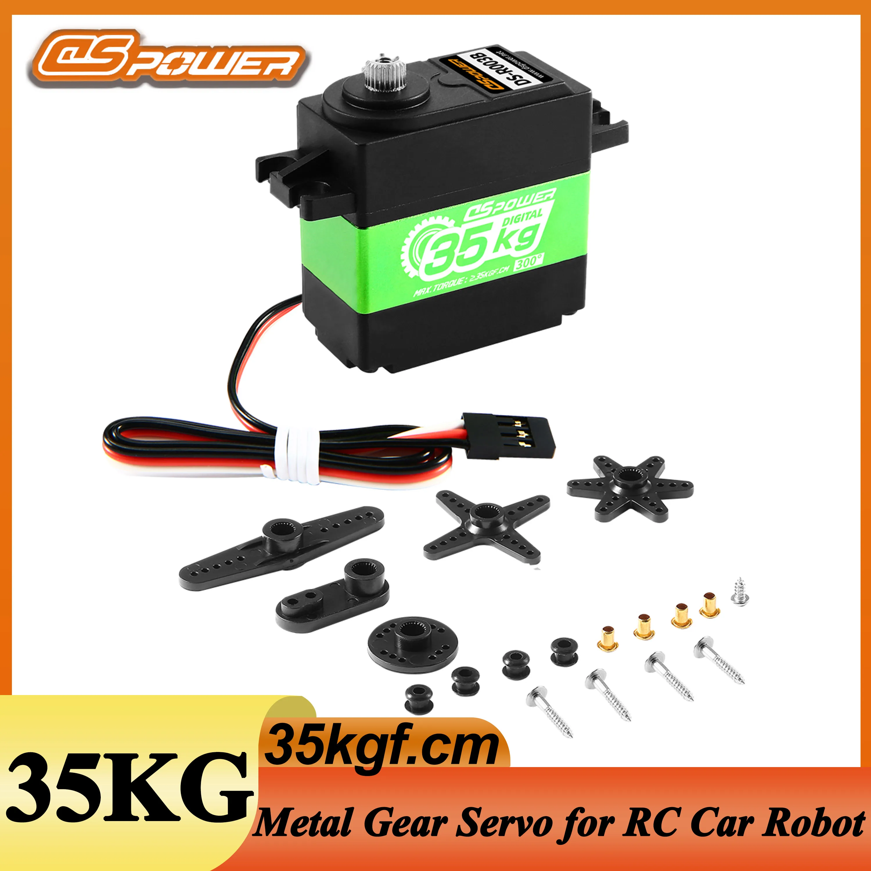 DSpower 35KG 8.4V HV กันน้ําเกียร์โลหะ Servo สําหรับ 1/8 1/10 RC รถ Crawler เรือแขนหุ่นยนต์ Axial Scx10 TRX4 TRX6 อะไหล่ของเล่น