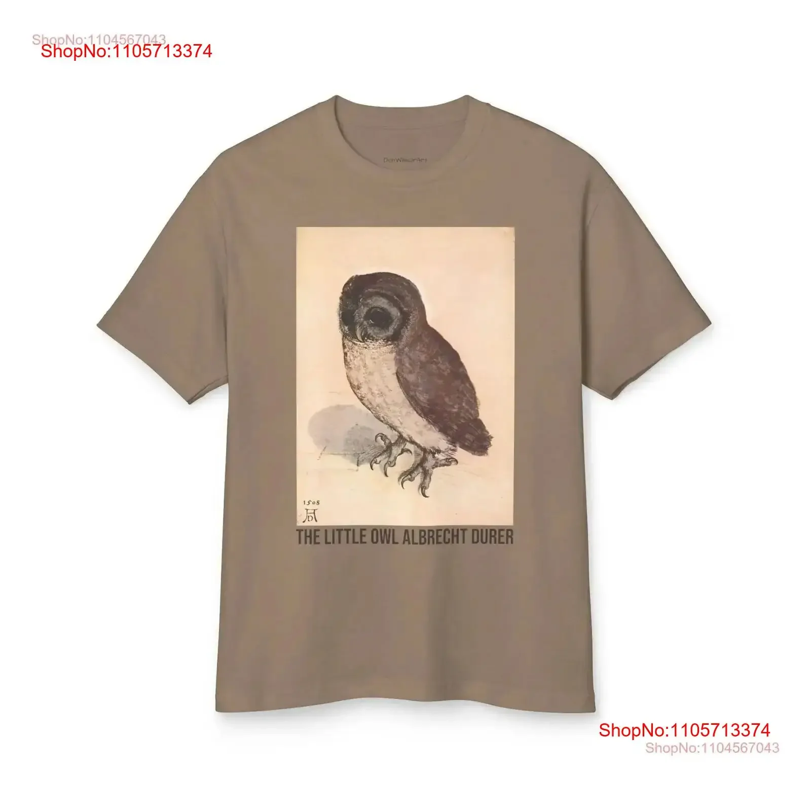 The Little Owl Albrecht Durer T Shirt Heavyweight Cotton Vintage Style Bird Nature Lover vintage Washed graphic homme Soft