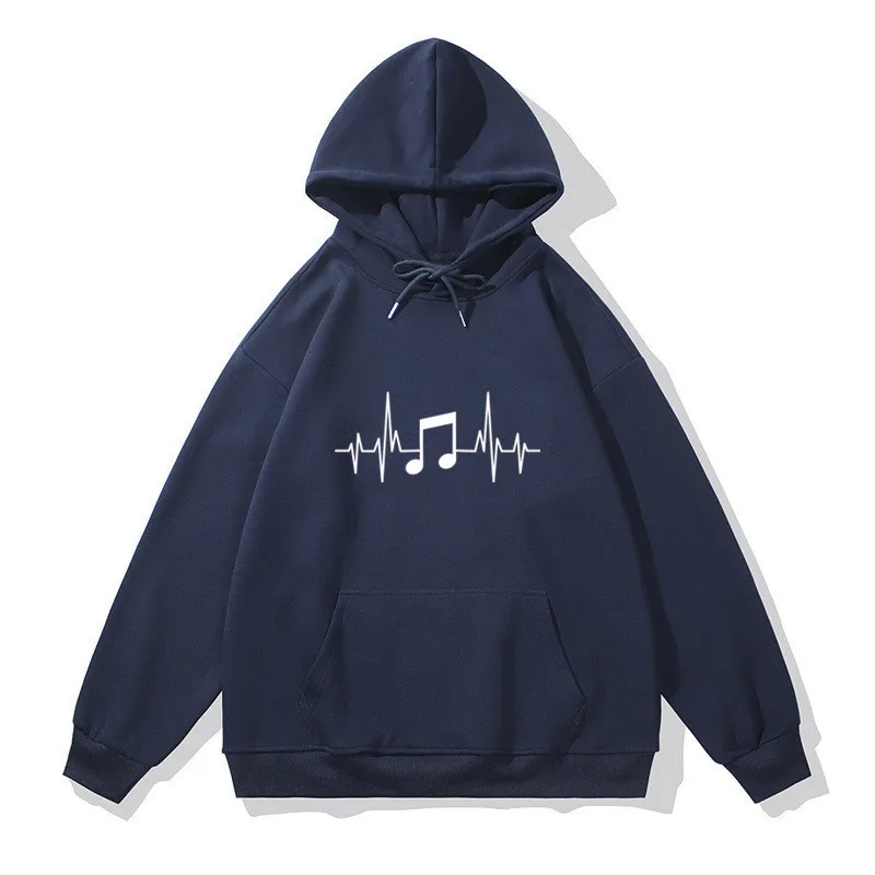 

Music Heartbeat Casual Streetwear Harajuku Men Women Cotton Hoodies Sweatshirts