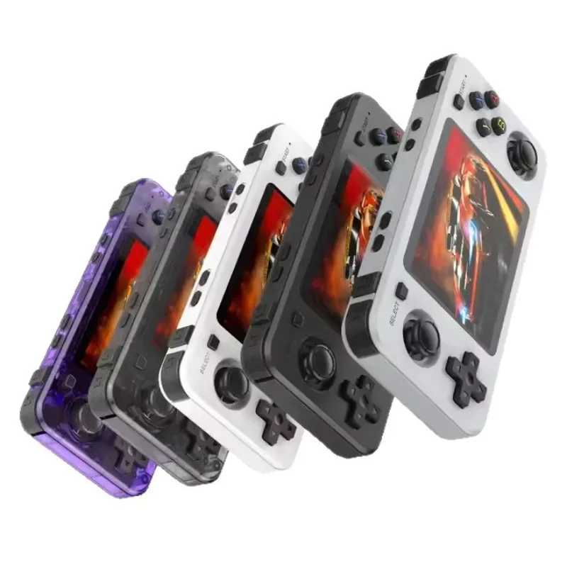 R36H 64G/128G ريترو وحدة تحكم بجهاز لعب محمول 3.5 بوصة IPS شاشة مفتوحة المصدر نظام لينكس المحمولة الكلاسيكية مشغل فيديو لعبة