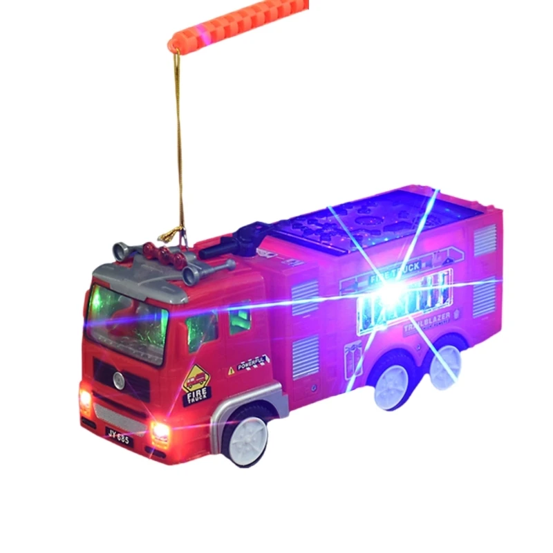 Jouet moteur camion à ordures jeu créatif avec accessoire maison d'action automatique Bump and Go pour les enfants