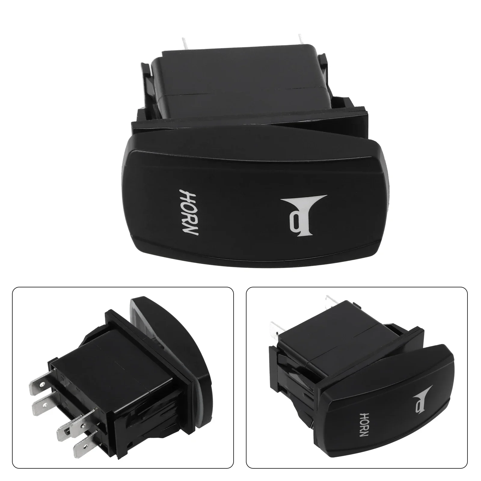 

On Off Switch Rocker Switch 12V/24V 5Pin ABS Horn Toggle Rocker Speaker Push Button For Marine Car Boat RV ATV