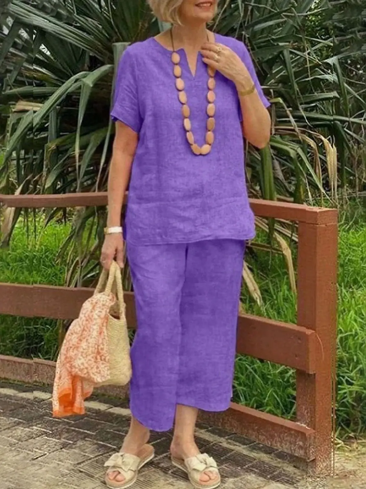 

Sli Women's Casual Suits Cotton Linen Summer Suit Ele Faionable Ladies' Clothing Spring Autumn Wear