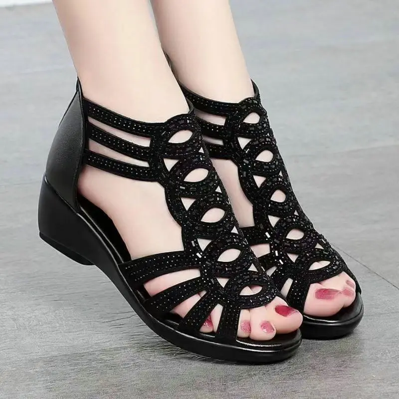 

Women's Sandals Woman Summer Shoes Women Fashion Wedges Low Heel Sexy Casual Comfortable Sandals Ladies Plus Size Shoes