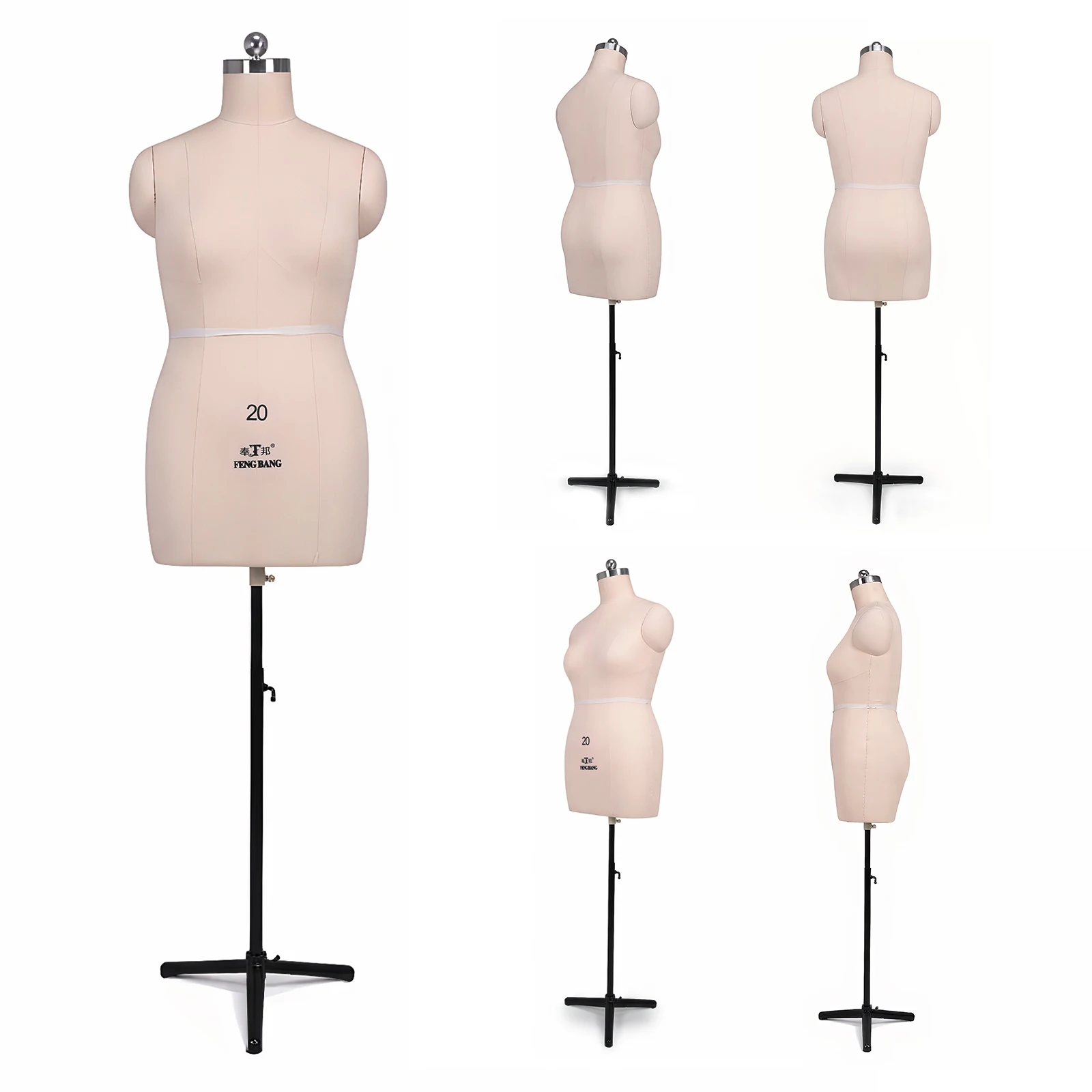 

High Quality Female Half Body Mannequin Sewing Tailor Dress Form Torso Metal Base for Clothes Design Shop Window Display Stands