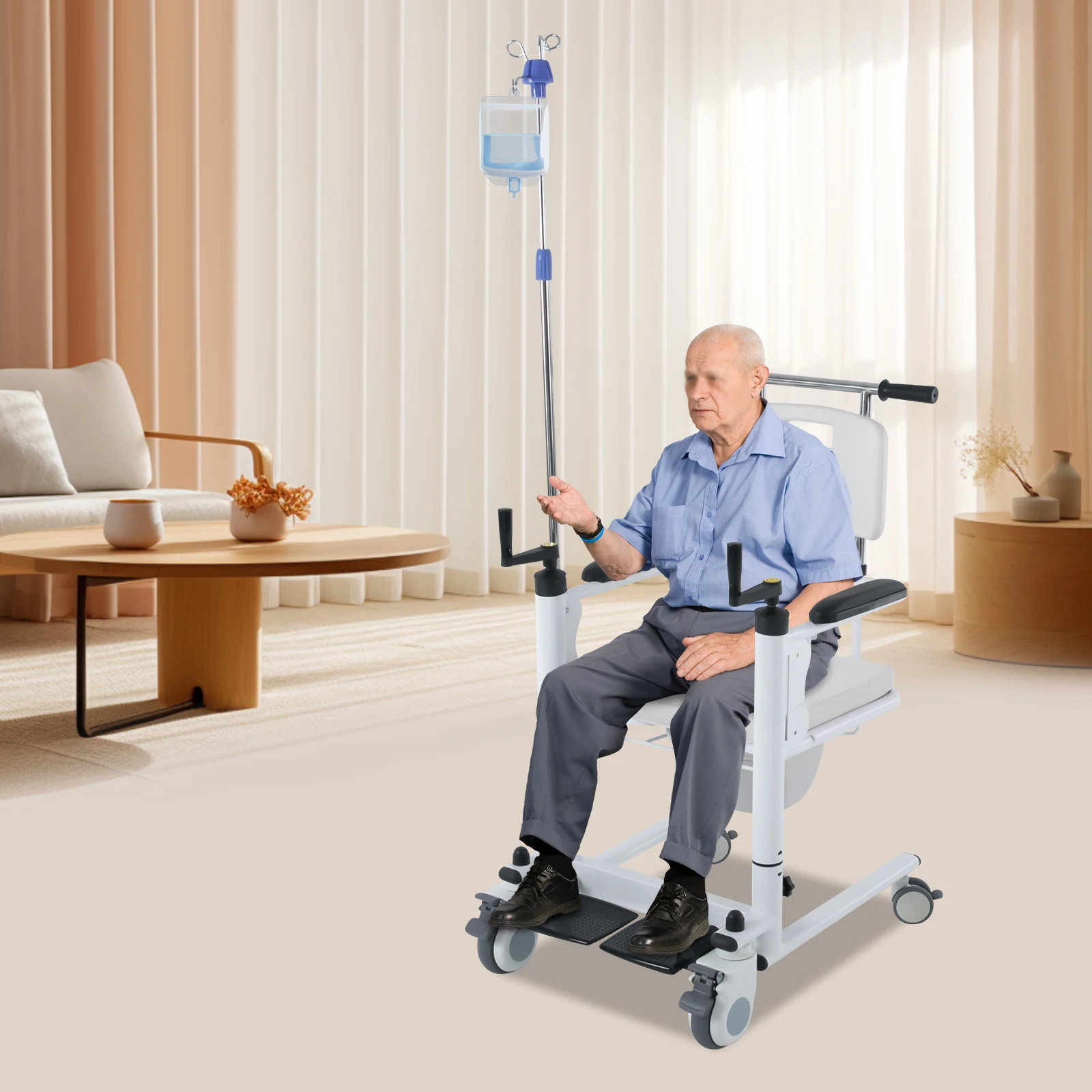 264.55 lbs Multifunctional Lift Transfer Chair 7.87 in Adjustable Transfer Lift Chair Home Care Nursing Homes Medical Facilities