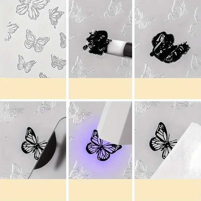 1pc Cute Hello Kitty Nail Mold Stickers for DIY Nail Art & Jewelry Making Silicone Transparent Carving Template Nail Decor Tools