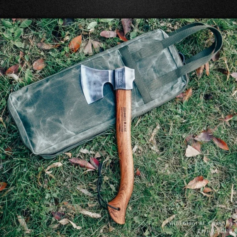 Outdoor Camping Multipurpose Camp Axe Elegant Hacking Tactical Camping Walnut Long Handle Axe