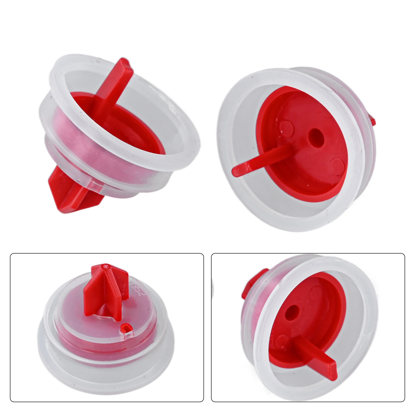 

Transparent + Red Replacement Diaphragm Washer Set for For 43758 Diaphragm Impulse Side Bottom Valves Pack of 2