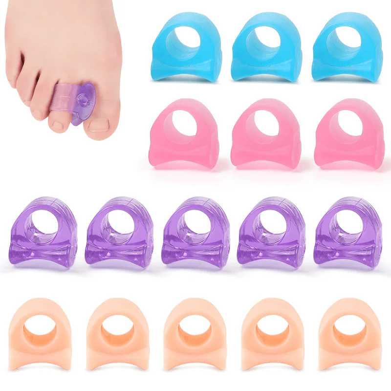 2Pcs=1Pair Gel Toe Separator Bunion Corrector Soft Hallux Valgus Straightener Silicone Toe Spreader Protector Spacer Corrector