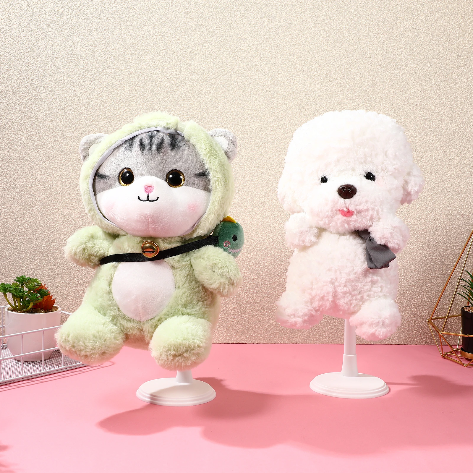 

4 pcs Stands Adjustable Telescopic Display Racks For Action Figures Holder Organizers Storage Bracket Mini Stand