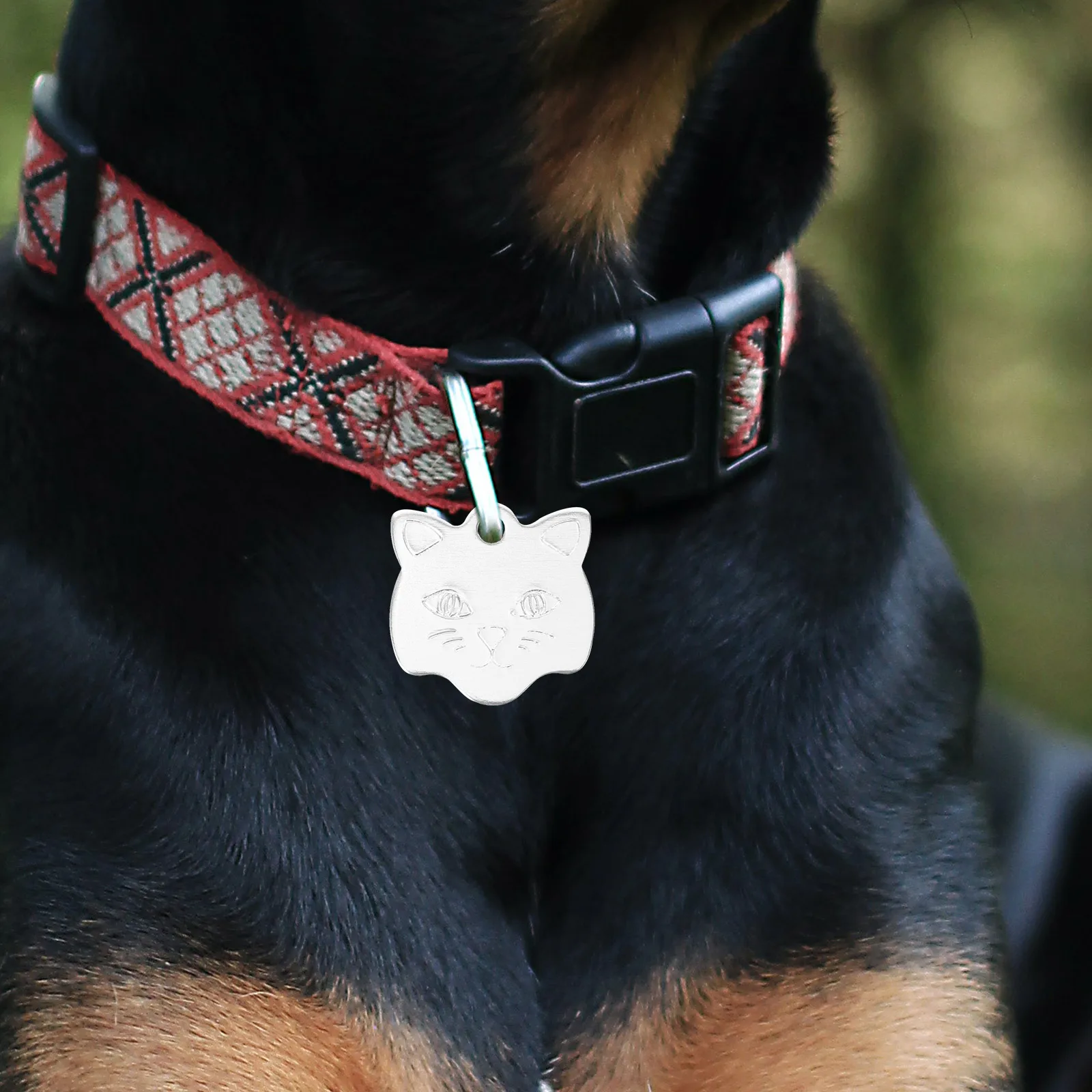 

10 Pcs Pet Tags Dog Name Tags Aluminum Alloy Personalized Engraved Cat Id Cute Qr Code for Pets Dog Collar Charms Small Pets