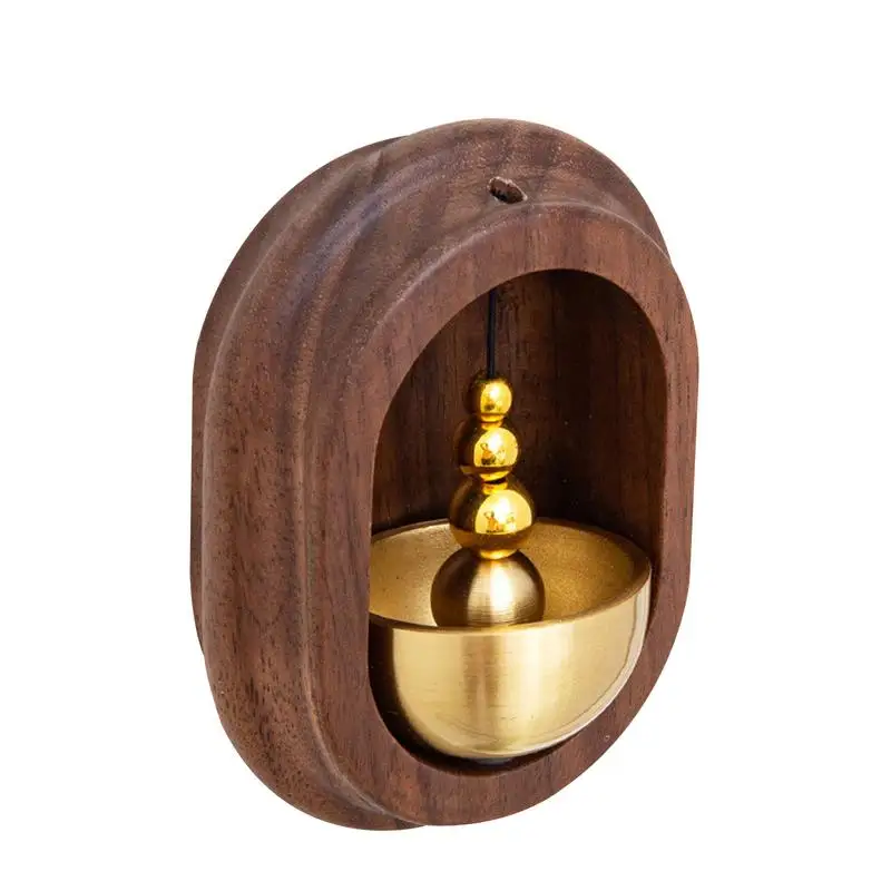 Door Opening Chime Magnetic Attached Doorbell Door Opening Chime Front Door Ornaments Hangings Decoration Wooden Brass Magnetic