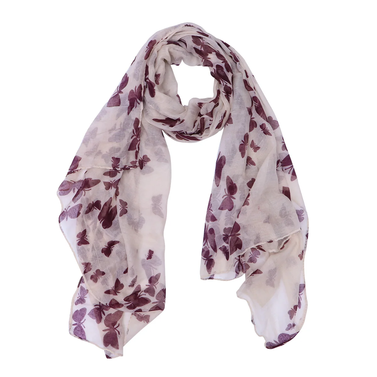 

Beige Voile Scarf 180x100cm Soft Chiffon Women Long Shawl Wrap Air Conditioner Evening Four Seasons FashionABLE