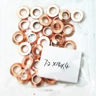 Diesel Common Rail Injector Nozzle Conical Copper Washer Gaksets 980792480 943776230 for Isuzu Excavator Digging Machine