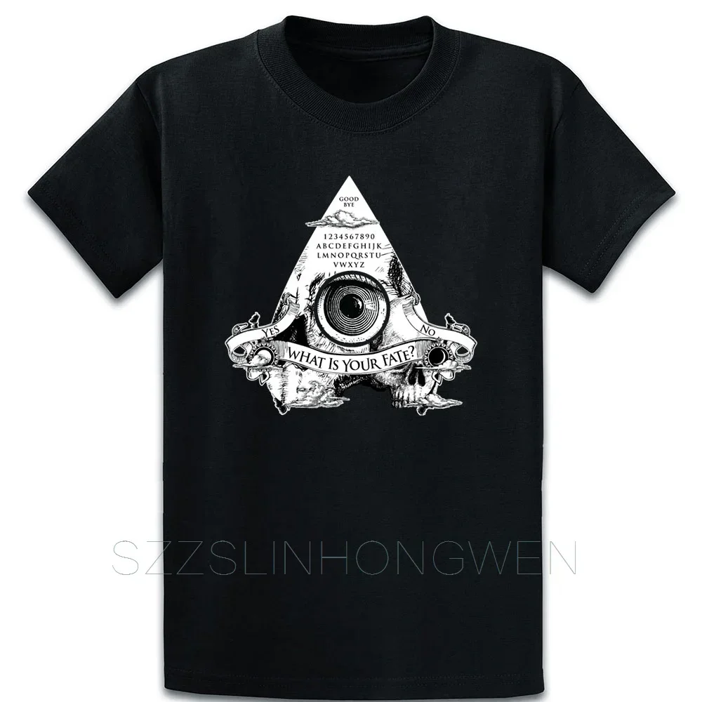 

What Is Your Fate Ouija Illuminati Couple Short Sleeved T-shirt For Men Women Breathable Casual Pure Cotton Loose Tops