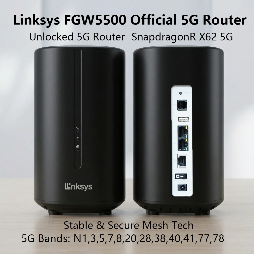 

Qualcomm SDX62 5G Linksys FGW5500 CPE AX5400 WiFi 6 Wireless Router Unlocked SIM Card Slot Gigabit Original