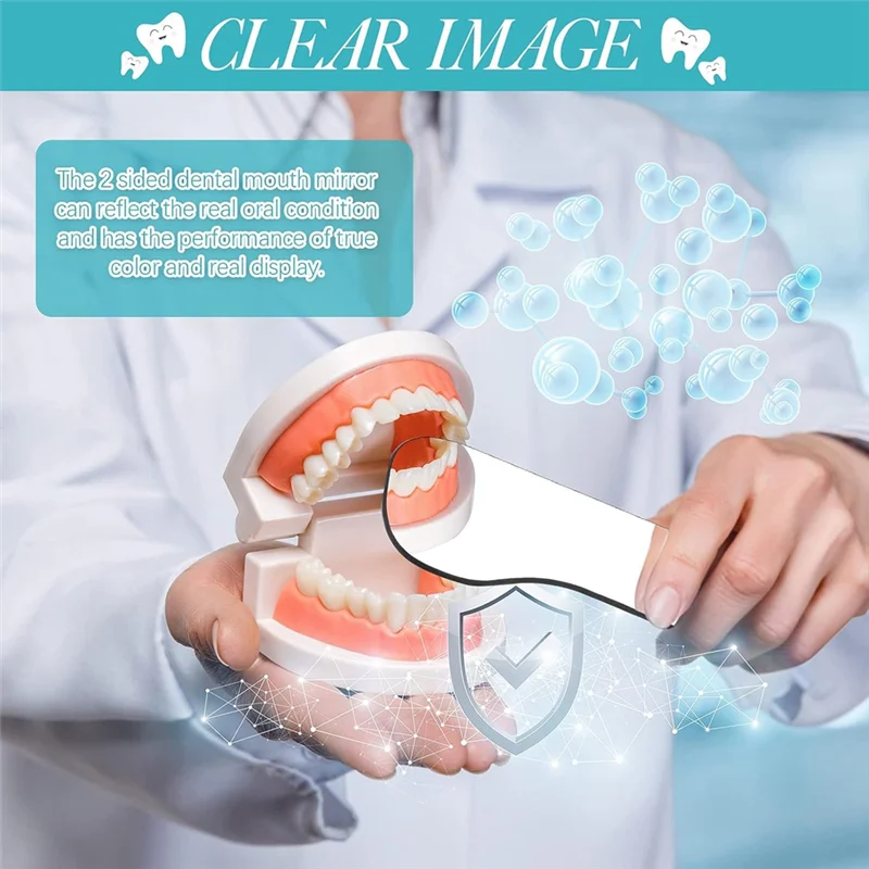 ABBK – Mundspiegel, Bissreflektor, intraoraler Fotospiegel, doppelseitiger, glasbeschichteter intraoraler Reflektor