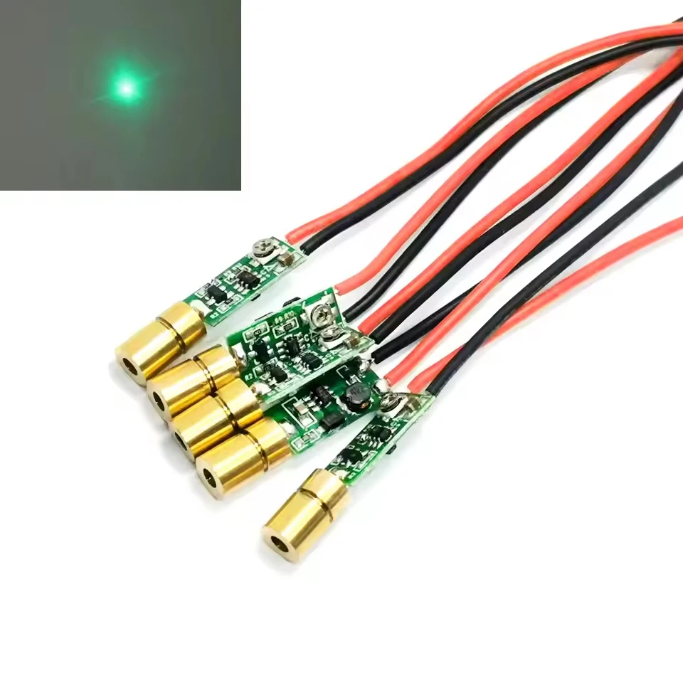 Lots Mini 520nm 5mW Green Dot Aiming Positioning Laser Diode Module Brass LED