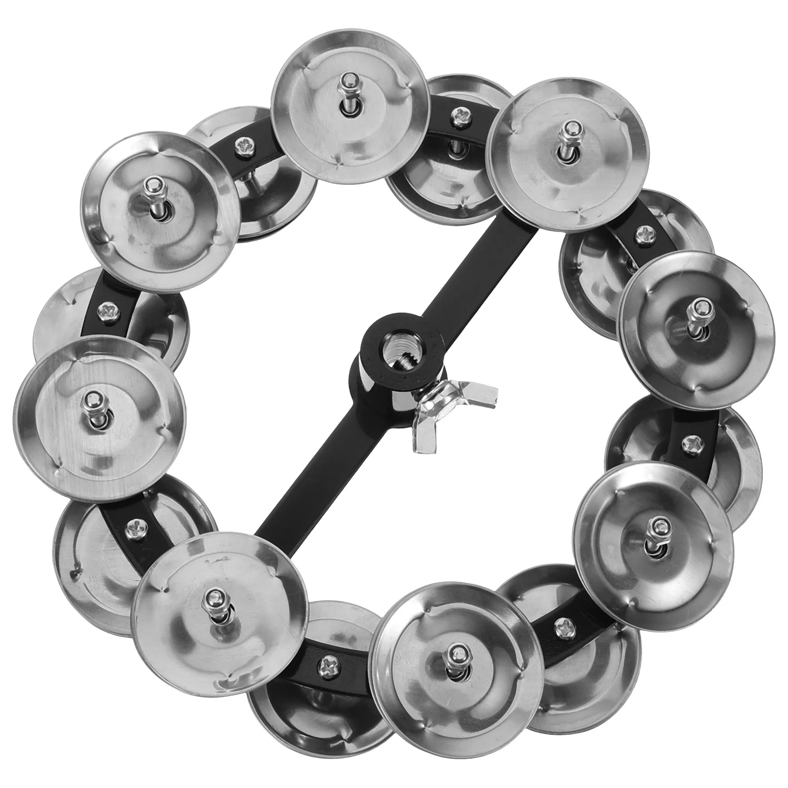 

Double Row Cymbal Hi-Hat Tambourine Sturdy Drum Set Accessory Loud Percussion Drum Parts Hi-Hat Tambourine Cymbal Bell