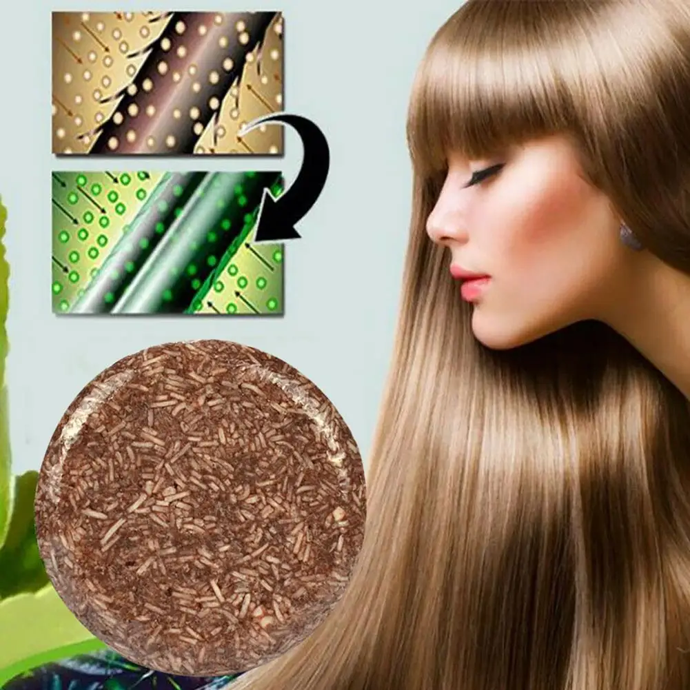 Jabón de champú de alta calidad, 55g, barra de jabón para oscurecimiento del cabello, jabón reparador nutritivo, accesorios para el cabello