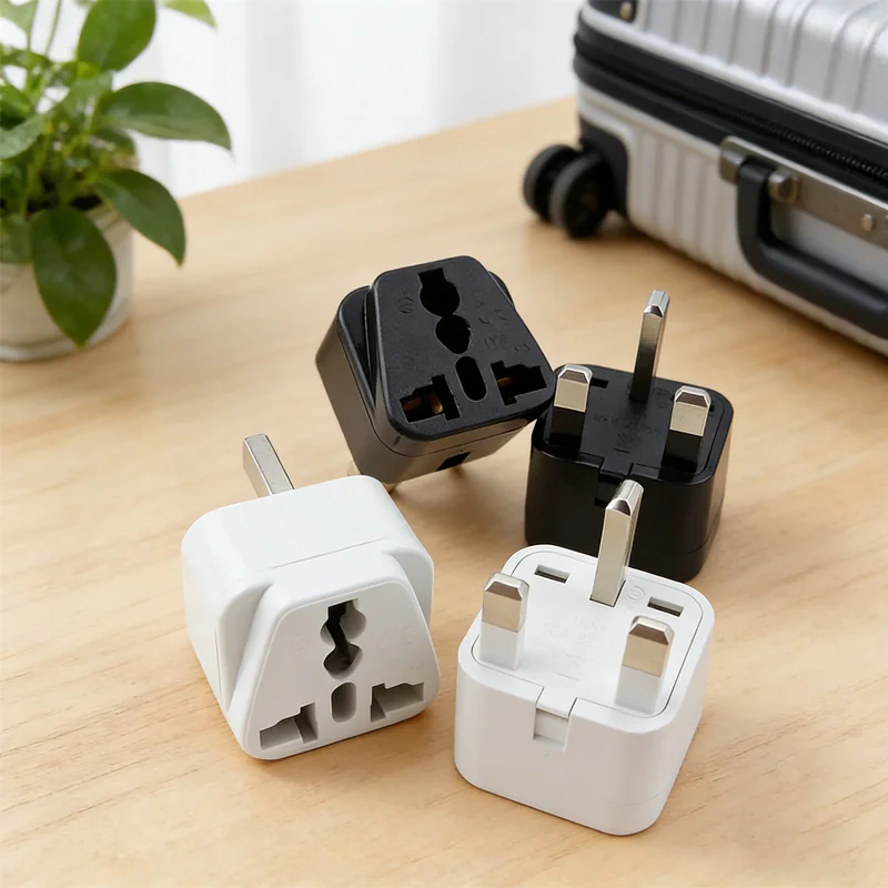 Universal 13A Type G Power Adapter US EU CN AU To UK Plug Converter For Singapore Malaysia Travel Socket White Black 1Pc