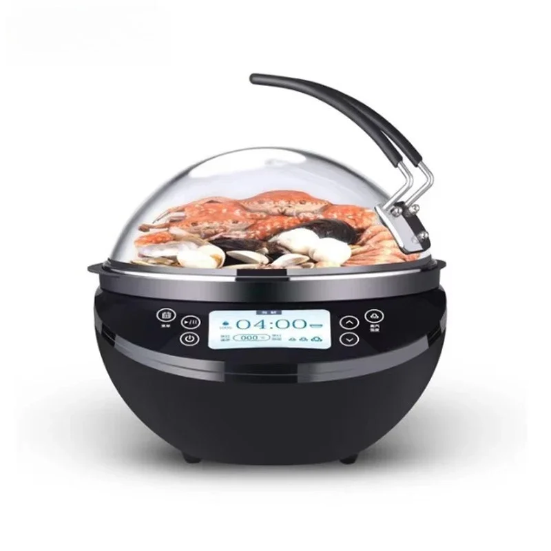 Smartphone app controls electric steam cooker, large-capacity multi-functional seafood steamer