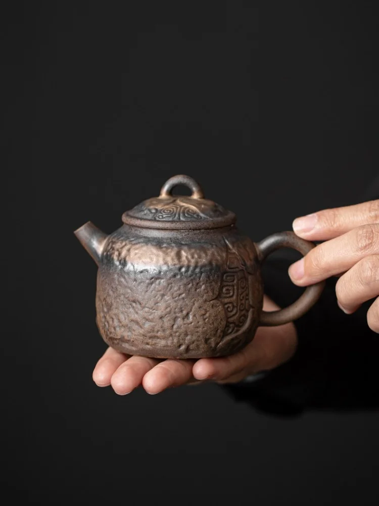

Retro Japanese Style Pot Teapot Kung Fu Coarse pottery Tea Making Device Tea Infuser Tea Kettle Chinese Small Teapot