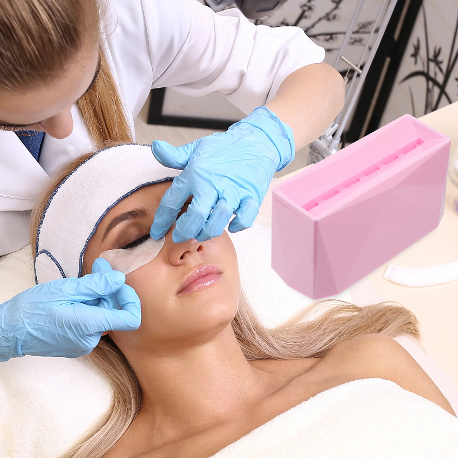 1 個まつげピンセット収納ラック耐久性のあるアクリル小型ポータブル保護ホルダー化粧ツールコンテナ便利な収納