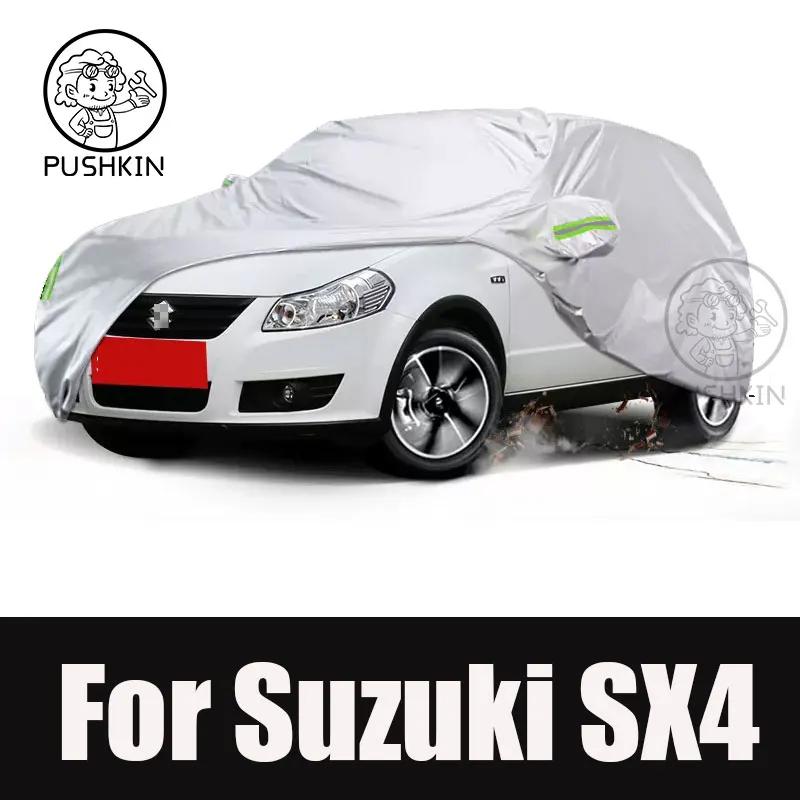 

Car Sunshade Cover Outdoor Covers Snow Waterproof Dustproof Sun Shade Anti-UV For Suzuki SX4 Accessories