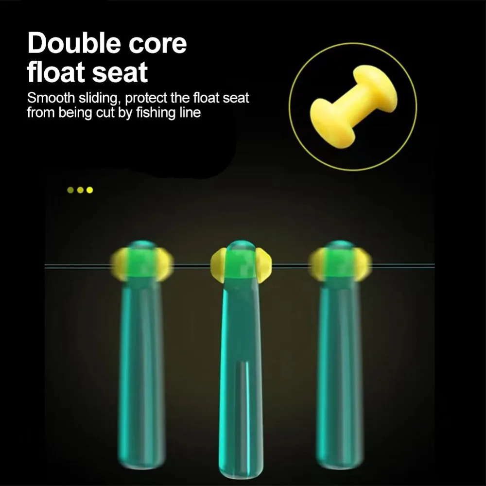 Flotteur de pêche en silicone haute transparence, robuste et très résistant, pour positionnement vertical
