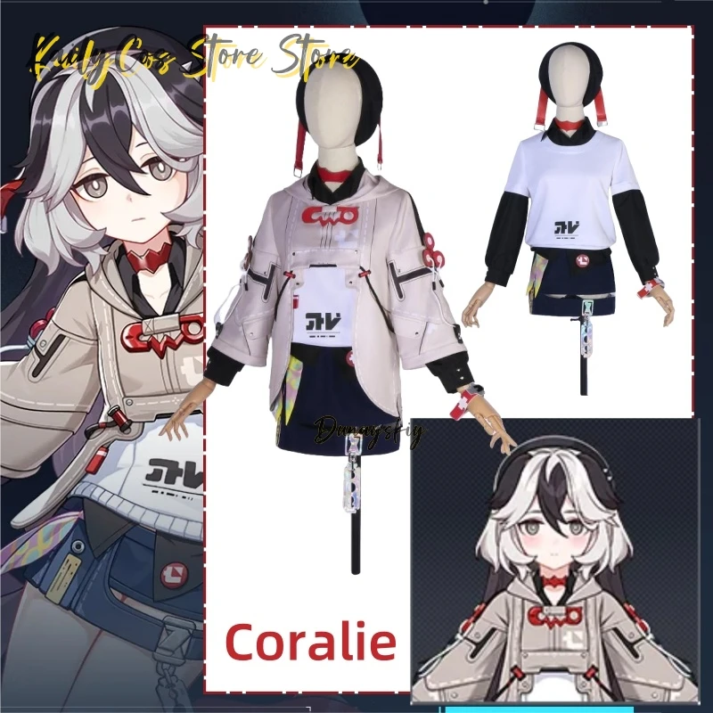 

Костюм для косплея Honkai Impact 3, коралли, женский милый праздничный костюм со шляпой, карнавальная форма на Хэллоуин, индивидуальный заказ