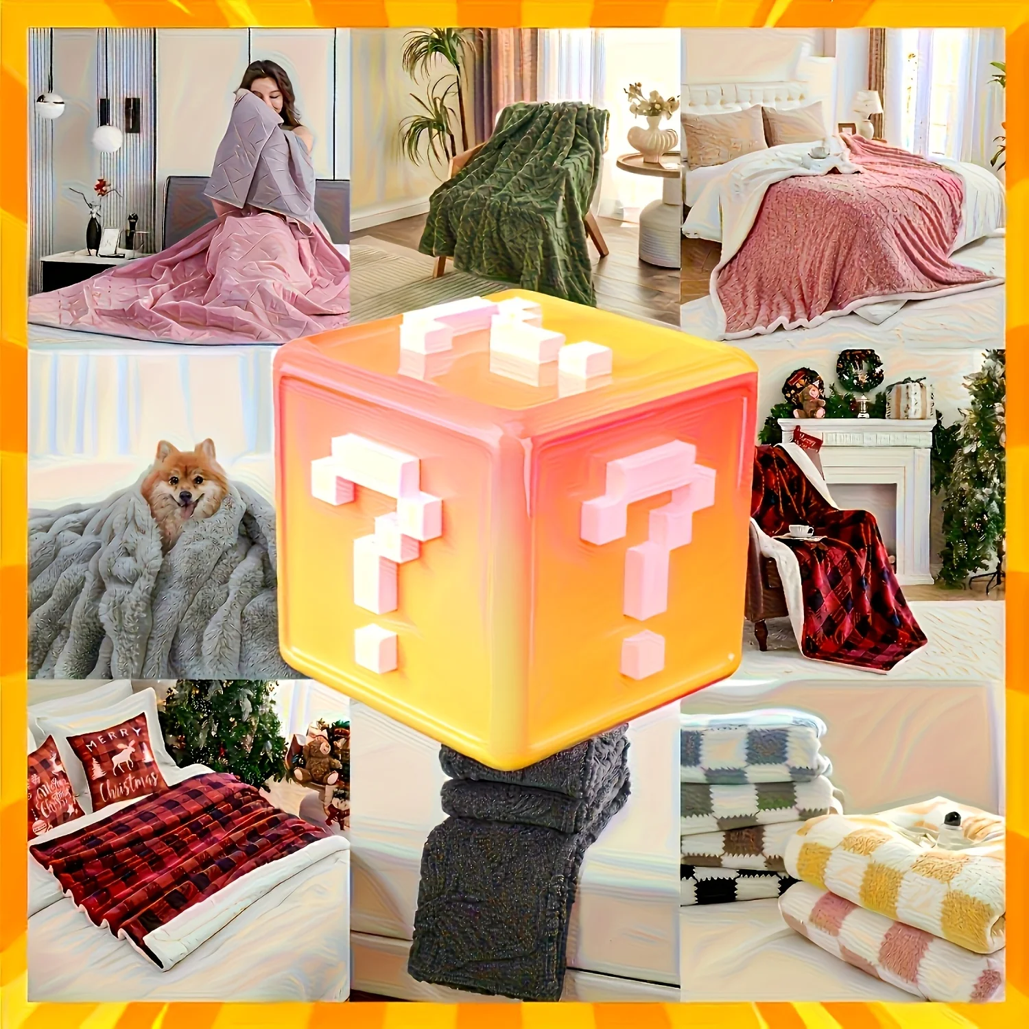 

Cozy Surprise Throw Box – Random Selection of Plush,Knit Blankets – Warm & Perfect for Any Room,Random High Quality Big Blanket