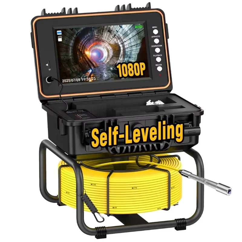 Waterproof 32GB 50M 1080P Self-Leveling 512Hz Night Vision CMOS Portable Industrial Video Drain Inspection