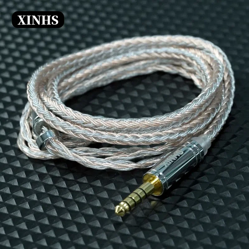 XINHS XH09D 16-adriges 5N-Einzelkristall-versilbertes HiFi-Kopfhörer-Upgrade-Kabel mit 0,78 mm 2PIN/MMCX/TFZ/KZ QDC – Detail 8