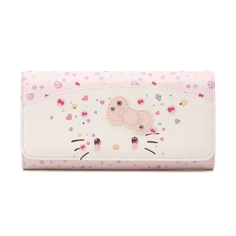 Sanrio Hello Kitty portemonnee PU-leer, Cinnamoroll kaarthouders nieuwe casual Kuromi geldzak, My Melody portemonnee tas