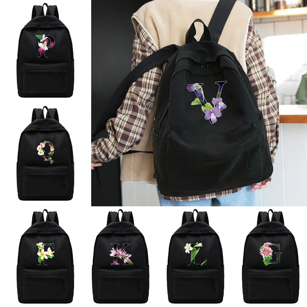 

Women Shoulder Backpack Casual Hiking Backpack Outdoor Sport School Bag Flower Color Print Large Capacity Travel Laptop Rucksack