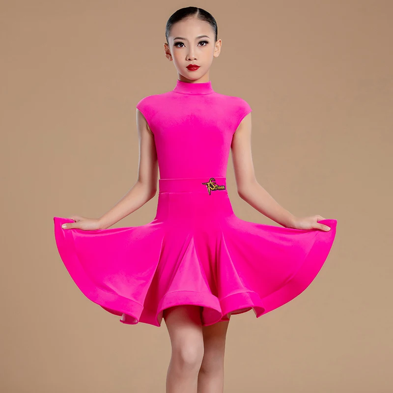 ชุดเต้นรำบอลรูมสำหรับเด็กผู้หญิง ปี 2025 ชุดแข่งขันเต้นละตินสำหรับเด็ก ชุดแสดงเต้นรำ รุ่น SL12712