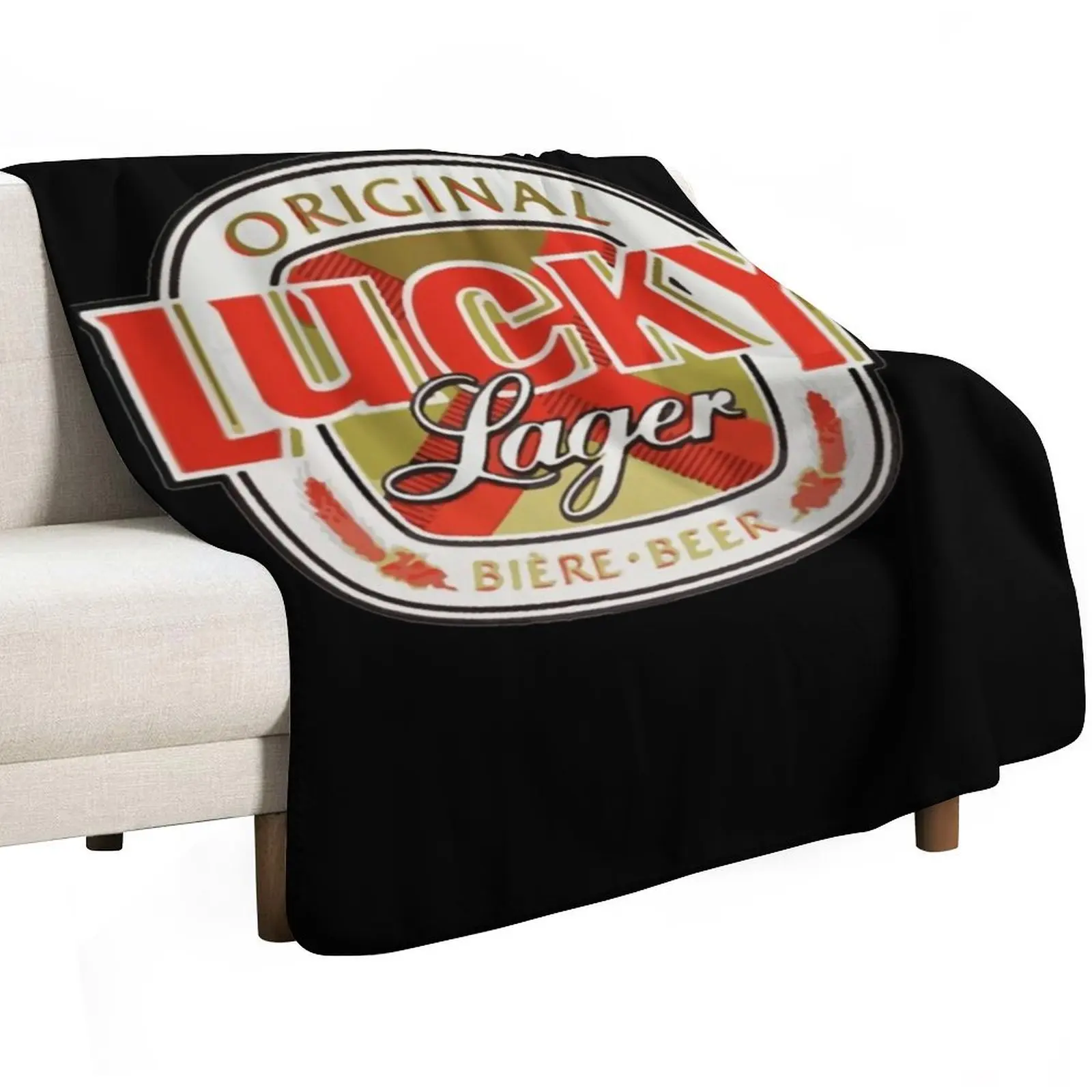 Lucky-Lager-San-Francisco-Beer Throw Blanket Hair Polar Bed linens Bed Fashionable wednesday Sleeping Bag Blankets