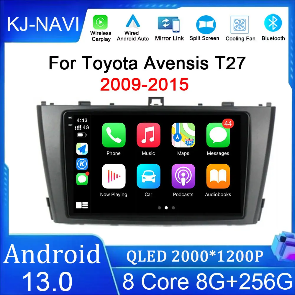 

Автомобильный радиоприемник с сенсорным экраном Android 13 для Toyota Avensis T27 2009-2015 GPS BT навигация мультимедийный плеер Автомобильный стерео приемник DSP