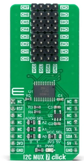 

MIKROE-5069 The I2C interface development tools MUX 7 Click PI4MSD5V9547