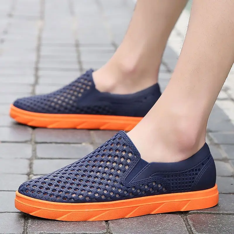 

Уличная пляжная мужская обувь с закрытым носком, новый дизайн, 2024, роскошная обувь с отверстиями, повседневное использование, модный тренд, оригинальная стильная покупка, мужские сандалии