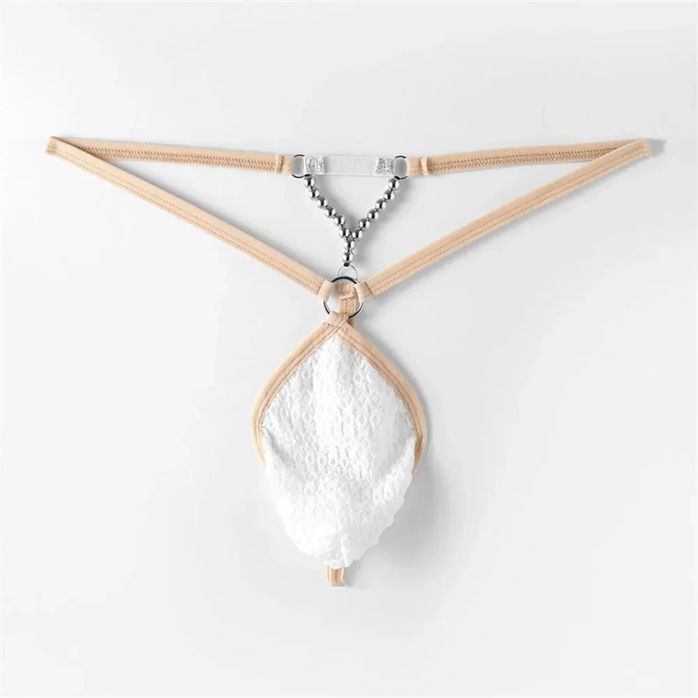 

Mens Underwear Thong Sexy Low Waist Hollow Mesh Thin Straps Breathable Nylon Mens Comfortable Cotton Men's Panties