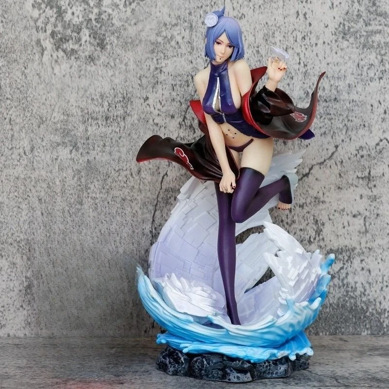 Bandai banpresto naruto konan ornamentos periféricos gkxia organização série pixiv na moda jogar anime figura modelo decoração