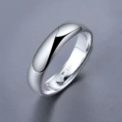 Buyee 925 Sterling Silver Couples Ring Elegant Can Engrave Name & Date Open Ring for Women Men Classic Fine Jewelry Circle