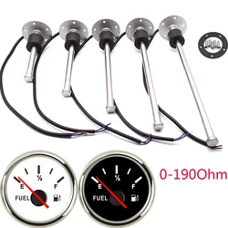 52MM Fuel Level Gauge with Fuel Level Sensor Custom 150MM 200MM 250MM 400MM 500mm 0-190ohm Oil Liquid Tank Fuel Level Indicator